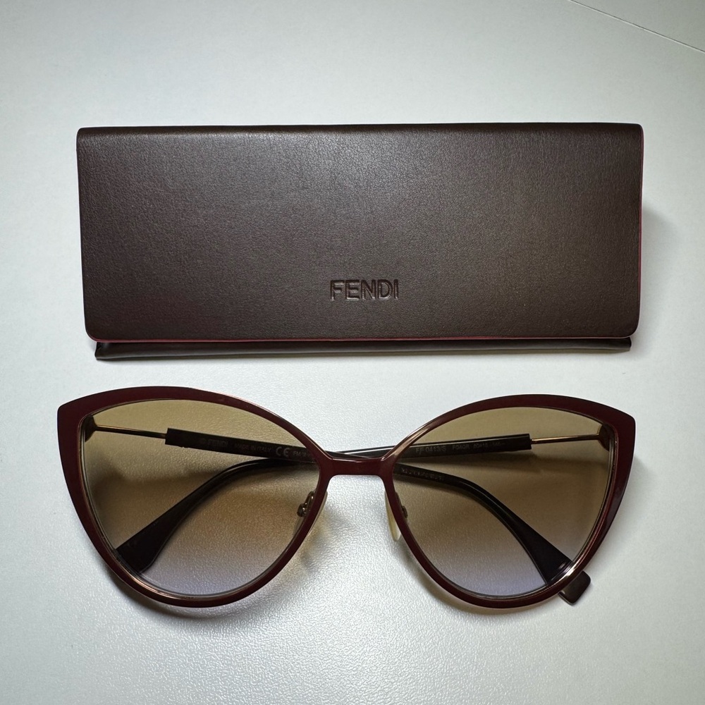 Fendi Burgundy Cat-Eye Sunglasses